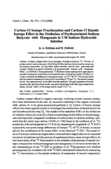 Carbon-13 isotope fractionation and carbon-13 kinetic isotope effect in the oxidation of perdeuteriated sodium butyrate with manganate in 3 M sodium hydroxide solution