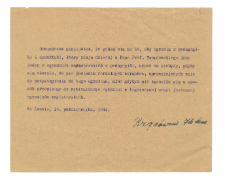 Materiały i notatki dotyczące egzaminów w roku akad. 1933/34 i 1934/35