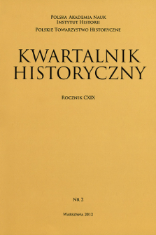 Kwartalnik Historyczny R. 119 nr 2 (2012), Recenzje
