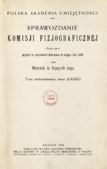 Sprawozdanie Komisji Fizjograficznej T. 73 (1938)