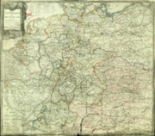 Neue Post Karte von Deutschland und einen Theile Frankreichs : nach den letzten Veränderungen u. geographischen Bestimmungen
