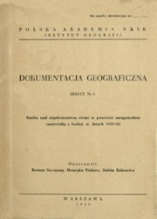 Studia nad użytkowaniem ziemi w powiecie mrągowskim : materiały do badań w latach 1955-56