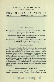 Występowanie gatunk&oacute;w z rodzaju Dorcadion Dalm. w Polsce (Coleoptera, Cerambycidae) = Nahoždenie vidov roda Dorcadion Dalm. v Pol'&scaron;e (Coleoptera, Cerambycidae)