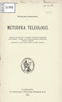 Metodyka teleologii