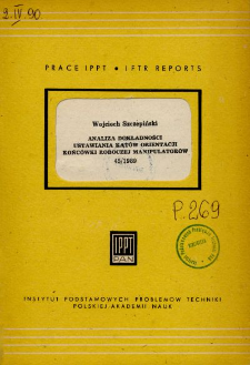 Analiza dokładności ustawiania kąt&oacute;w orientacji końc&oacute;wki roboczej manipulator&oacute;w