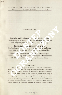 Studies on Polish beetles of the Onthophagus ovatus (L.) group with some biological observations on coprophagans (Coleoptera, Scarabaeidae)