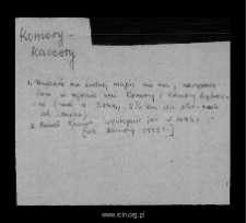Komory Kaczory. Files of Ciechanow district in the Middle Ages. Files of Historico-Geographical Dictionary of Masovia in the Middle Ages