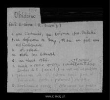 Obiedzino G&oacute;rne. Files of Ciechanow district in the Middle Ages. Files of Historico-Geographical Dictionary of Masovia in the Middle Ages