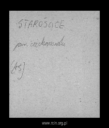 Starościce. Files of Ciechanow district in the Middle Ages. Files of Historico-Geographical Dictionary of Masovia in the Middle Ages