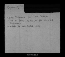 Wyszczele. Files of Ciechanow district in the Middle Ages. Files of Historico-Geographical Dictionary of Masovia in the Middle Ages