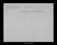 Bukowiec Wielki. Files of Mlawa district in the Middle Ages. Files of Historico-Geographical Dictionary of Masovia in the Middle Ages