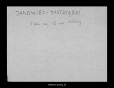 Janowiec-Jastrząbki. Files of Mlawa district in the Middle Ages. Files of Historico-Geographical Dictionary of Masovia in the Middle Ages