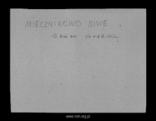 Miecznikowo Siwe. Files of Mlawa district in the Middle Ages. Files of Historico-Geographical Dictionary of Masovia in the Middle Ages