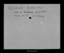 Olszewo-Borzymy. Files of Mlawa district in the Middle Ages. Files of Historico-Geographical Dictionary of Masovia in the Middle Ages