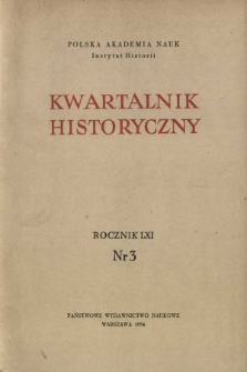 Kwartalnik Historyczny R. 61 nr 3 (1954), Polemika