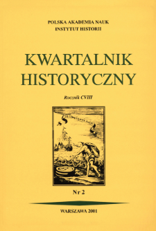 Kwartalnik Historyczny R. 108 nr 2 (2001), Recenzje