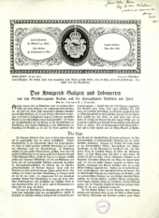 Das K&ouml;nigreich Galizien und Lodomerien mit dem Gro&szlig;herzogtume Krakau, und den Herzogt&uuml;mern Auschwitz und Zator
