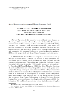 Generalized duration measures in a risk immunization setting. Implementation of the Heath&ndash;Jarrow&ndash;Morton model