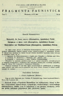 Materiały do fauny mszyc (Homoptera, Aphididae) Polski = Materialy k faune tlej (Homoptera, Aphididae) Pol'ši