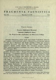 Kosarze (Opiliones) Bieszczad = Senokoscy (Opiliones) Beŝad