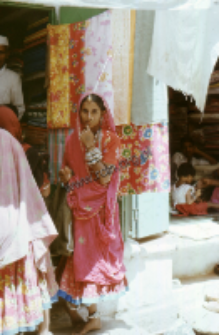 A woman in a traditional garment, Rajasthan (Iconographic document)