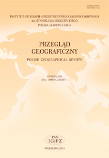 Przegląd Geograficzny T. 86 z. 1 (2014), Spis treści