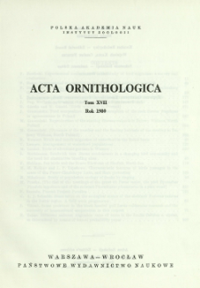 Acta Ornithologica ; vol. 30 - Spis treści