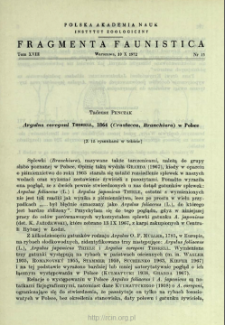 Argulus coregoni Thorell, 1864 (Crustacea, Branchiura) w Polsce