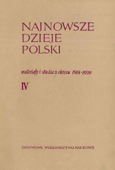 Pr&oacute;by utworzenia og&oacute;lnonarodowej reprezentacji politycznej stronnictw Kr&oacute;lestwa Polskiego (sierpień--grudzień 1915 r.)