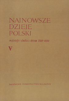 Najnowsze Dzieje Polski : materiały i studia z okresu 1914-1939 T. 5 (1962), Listy do redakcji