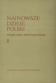 Najnowsze Dzieje Polski : materiały i studia z okresu II wojny światowej T. 2 (1959), Od Redakcji