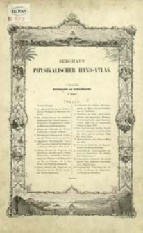 Dr Heinrich Berghaus' Physikalischer Atlas. Abt. 1, Meteorologie und Klimatographie : in 15 Bl&auml;ttern