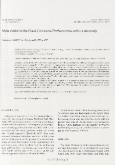 Mate choice in the great cormorant Phalacrocorax carbo: a zoo study