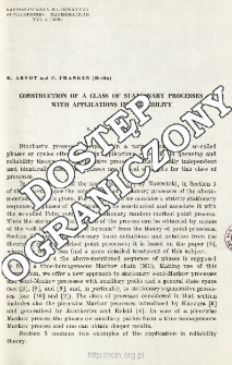 Construction of a class of stationary processes with applications in reaiability
