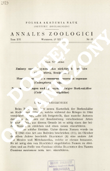 Namensänderungen und Synonymie einiger Borkenkäfer (Coleoptera, Scolytidae)