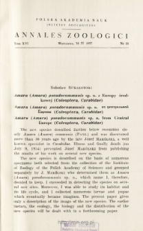 Amara (Amara) pseudocommunis sp. n. from Central Europe (Coleoptera, Carabidae)