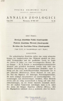 Revision der Zonitiden Polens (Gastropoda) : [Taf. XLVI, 51 Textabbildungen und 1 Karte]