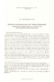 Dzieje Najnowsze : [kwartalnik poświęcony historii XX wieku] R. 31 z. 4 (1999), In memoriam