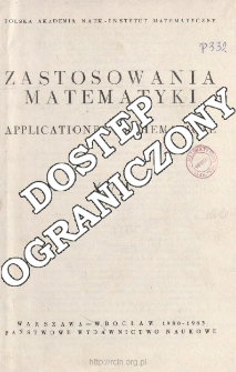 Zastosowania Matematyki = Applicationes Mathematicae, Spis treści i dodatki. T.17 (1980-1983