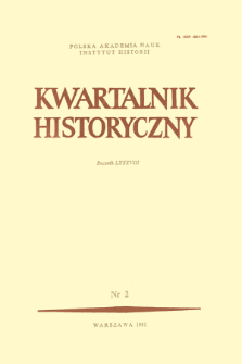 Kwartalnik Historyczny R. 88 nr 2 (1981), Listy do redakcji