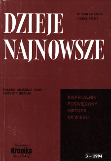 Dzieje Najnowsze : [kwartalnik poświęcony historii XX wieku] R. 26 z. 3 (1994), Życie naukowe