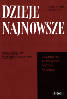Dzieje Najnowsze : [kwartalnik poświęcony historii XX wieku] R. 33 z. 3 (2001), Życie naukowe