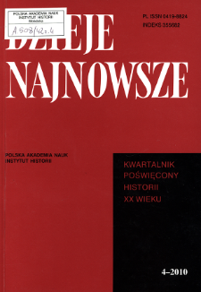 Dzieje Najnowsze : [kwartalnik poświęcony historii XX wieku] R. 42 z. 4 (2010), Recenzje
