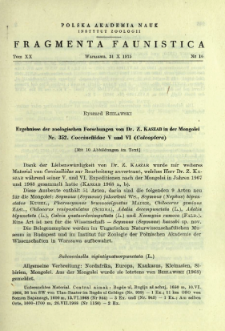 Ergebnisse der zoologischen Forschungen von Dr. Z. Kaszab in der Mongolei. Nr. 352 Coccinellidae V und VI (Coleoptera)