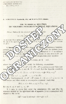The numerical solution of Volterra integro-functional equations