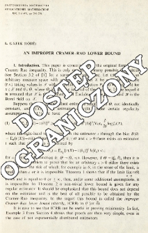 An improper Cram&eacute;r-Rao lower bound