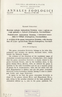 A revision of the genus Anisosticta DUPONCH., with description of a new species from Siberia (Coleoptera, Coccinellidae)