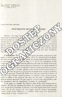 Regenerative renewal processes