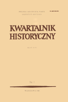 Kwartalnik Historyczny R. 93 nr 1 (1986), Recenzje