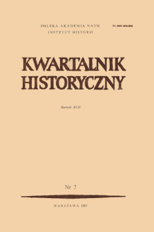 Kwartalnik Historyczny R. 93 nr 2 (1986), Title pages, Contents